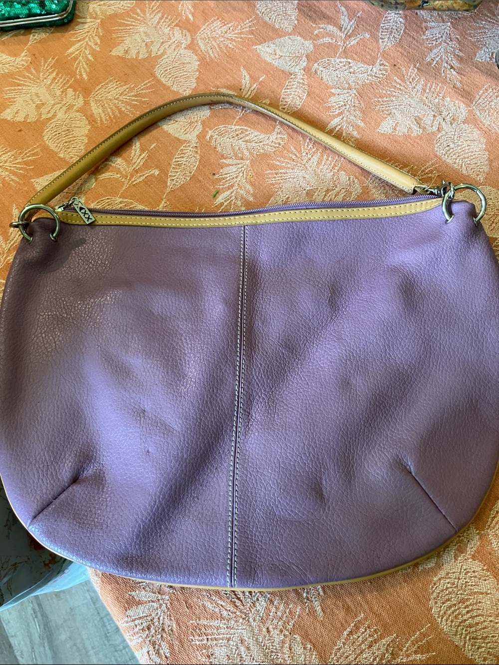 Maxx New York Lavender Hobo with Tan Trim